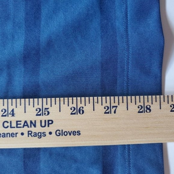 Nike Mens L Golf Dri-Fit Blue Fade Stripe Short Sleeve Polo Shirt - Picture 8 of 12